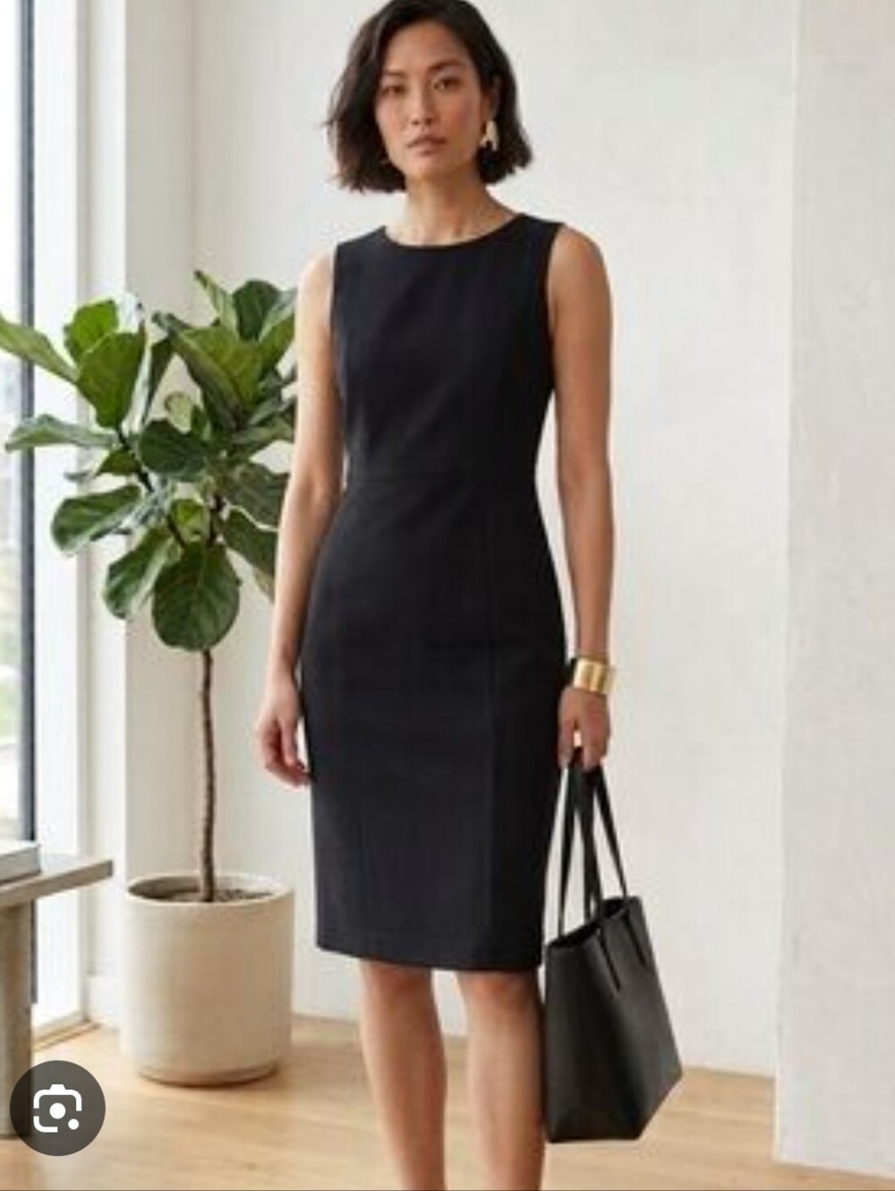 Judith & Charles Black Dress In Wool- Sleek Professional Style Sz 6